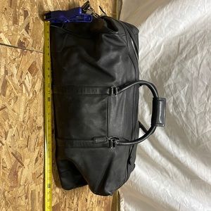 Coach X Lexus black leather duffel bag